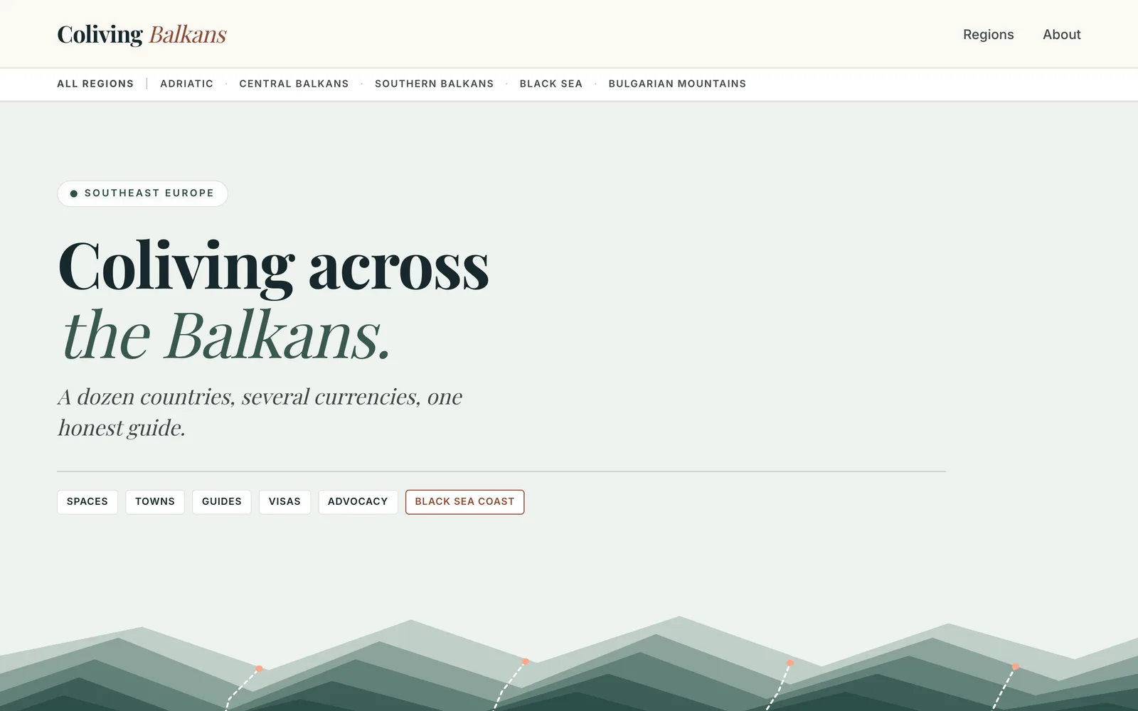Screenshot of coliving-balkans.com